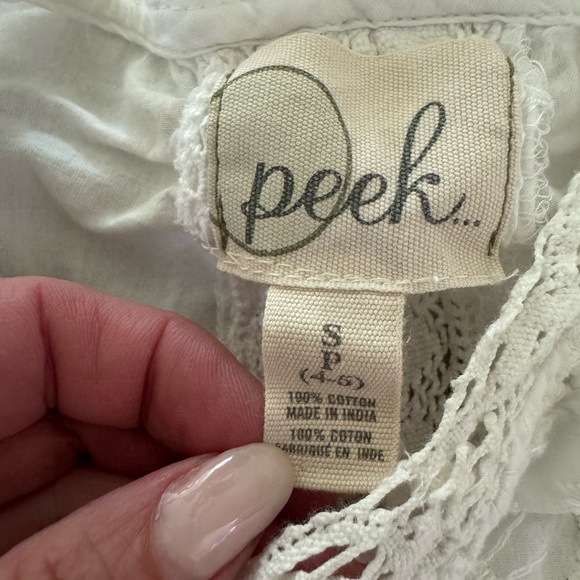 Peek Girls eyelet shirt size small (4/5)
White - Picture 2 of 5